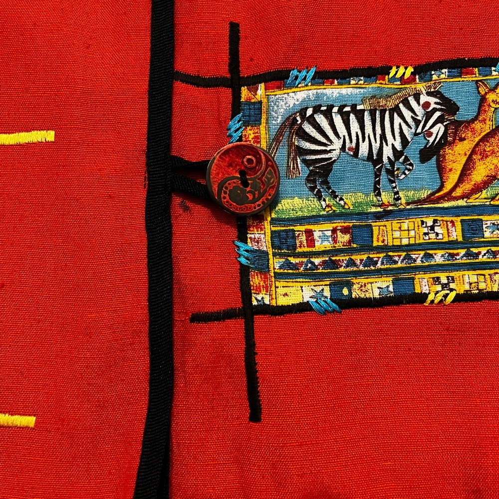 Allure Colorful Patchwork Jacket With Elephant Mo… - image 7